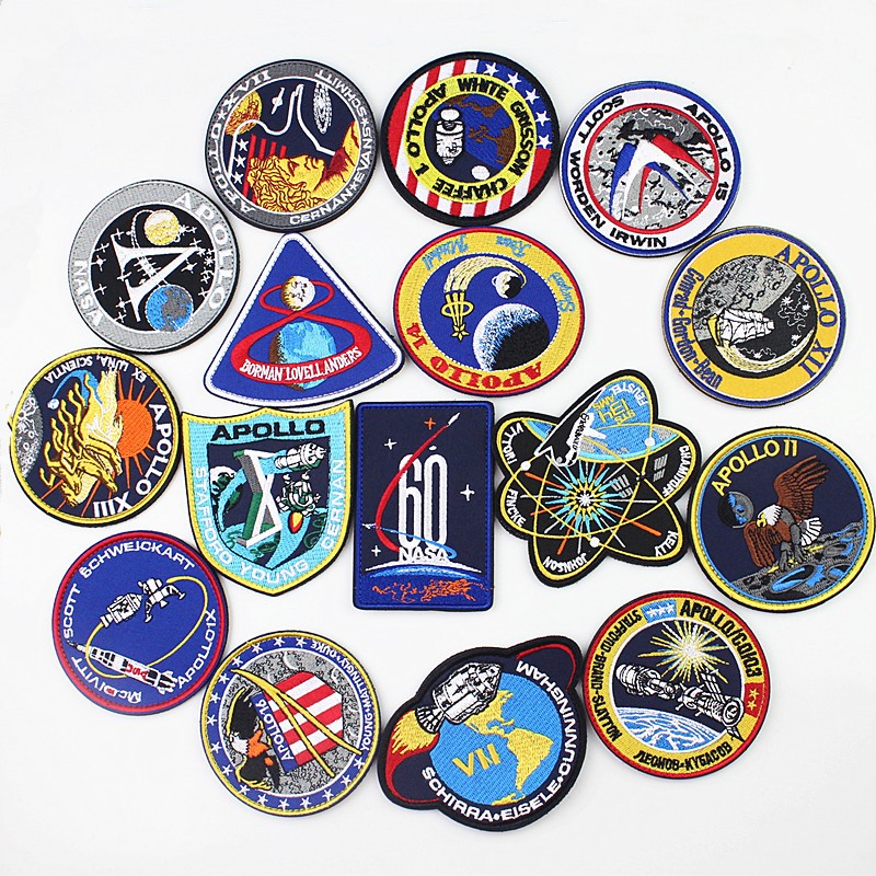 Conjunto de parches de misión Apolo de la NASA Apollo  1,7,8,9,10,11,12,13,14,15,16,17