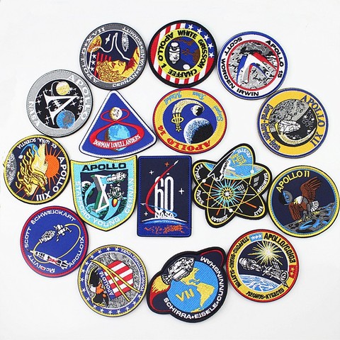 Parche de la misión espacial Apolo ORIGINAL, emblema de la VOYAGER, Collage espacial de espalda, insignia de recuerdo del Programa de traje espacial ► Foto 1/5