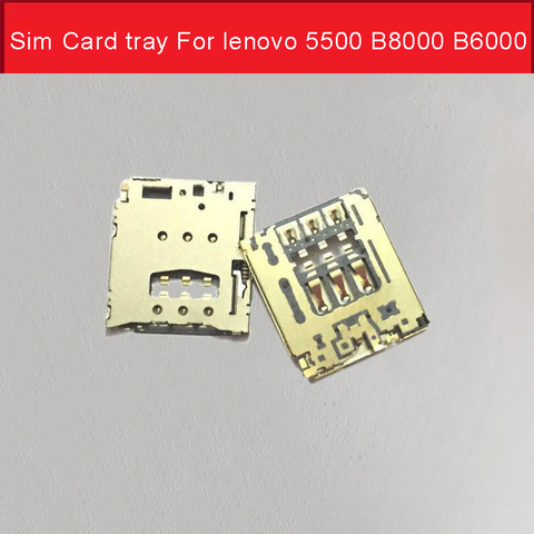 Bandeja de tarjeta Sim 100% genuina para lenovo 5500, ranura para tarjeta Sim para Lenovo B8000 B6000, soporte para lector de tarjetas Sim, reemplazo del conector ► Foto 1/4