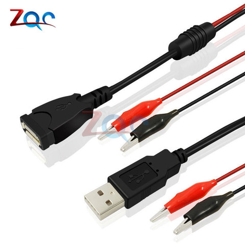 Cable de cocodrilo USB a interfaz USB macho/hembra para Monitor medidor de potencia, capacidad de corriente de voltaje CC ► Foto 1/6