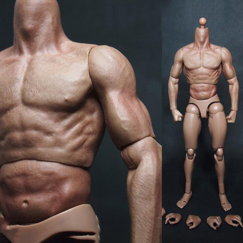 Figura de cuerpo musculoso militar para hombre y niño, juguete para CABEZA DE ACCIÓN DE 12 