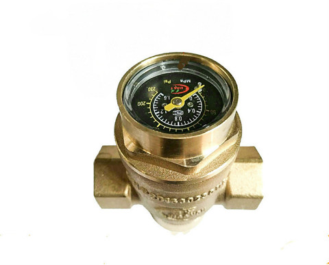 Válvula reguladora de presión de agua con manómetro Válvula de mantenimiento de presión válvula reductora de presión de agua DN15-DN50 ► Foto 1/4