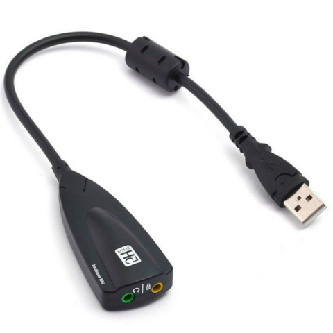 Tarjeta de sonido USB externa 7,1, adaptador 5HV2, USB a 3D CH, micrófono de Audio antimagnético, Conector de 3,5mm para ordenador portátil y PC ► Foto 1/4