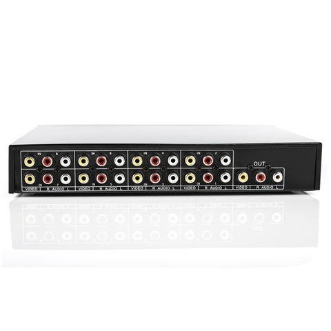8 puertos 1 salida compuesto 3 RCA Video Audio AV Switch Switcher Box Selector 8 In 1 Out 8x1 8in 1out 8x1 para HDTV LCD DVD ► Foto 1/4