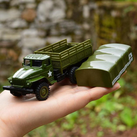 1: 64 modelo de vehículo militar de aleación extraíble, camión militar de juguete de alta simulación, fundido de metal, vehículo de juguete, envío gratis ► Foto 1/5