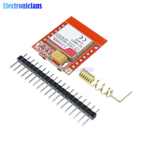 Mini más pequeño SIM800L GPRS GSM módulo MicroSIM tarjeta núcleo placa inalámbrica Quad-band TTL puerto serie con antena para arduino ► Foto 1/6