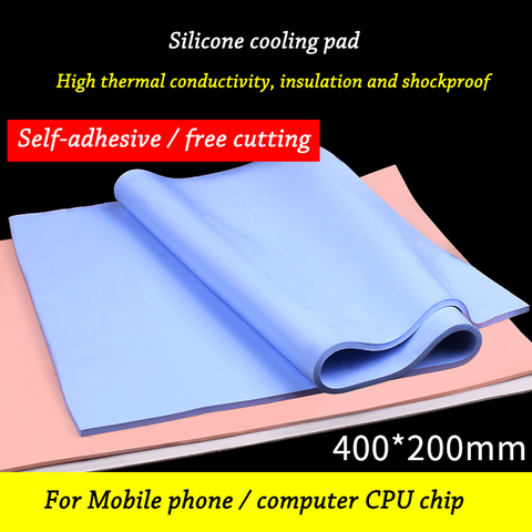 Almohadilla térmica de silicona para ordenador, disipador de calor con Chip de CPU GPU, almohadilla térmica conductora de refrigeración ► Foto 1/6