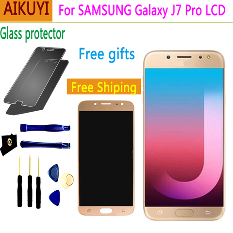 Para Samsung Galaxy J7 Pro 2017 J730 SM-J730F J730FM/DS J730F/DS J730GM/DS pantalla LCD + digitalizador de pantalla táctil piezas de repuesto ► Foto 1/6