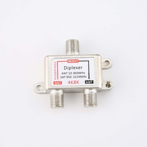 Diplexer 4K8K SAT/ANT 10-3224 MHz cable y señal de TV satelital híbrido divisor separación satelital y RF las señales ► Foto 1/6