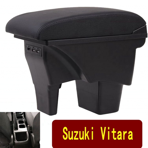 Reposabrazos universal para Suzuki Vitara, compartimento central para coche, accesorios de modificación, doble elevación con USB ► Foto 1/4