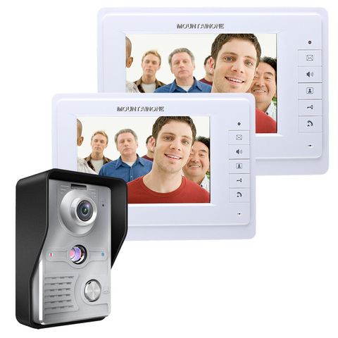 Sistema de timbre de portero automático con vídeo LCD HD de 7