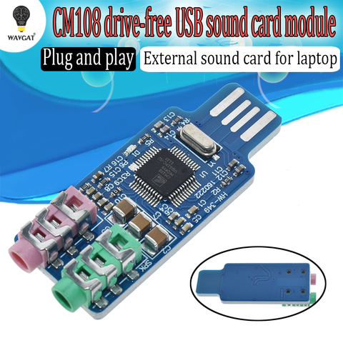 Unidad USB CM108 de 3,5mm, tarjeta de Sonido Gratis, ordenador portátil, módulo de tarjeta de sonido externo, nuevo, Drop shipping-PC Friend ► Foto 1/6