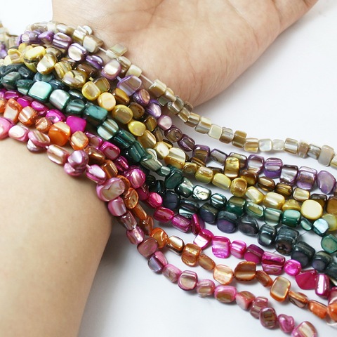 M5-7mm de colores variados para pulseras y collares, armazón de nácar Natural, joyería única, envío gratis, aproximadamente 50 Uds. ► Foto 1/6