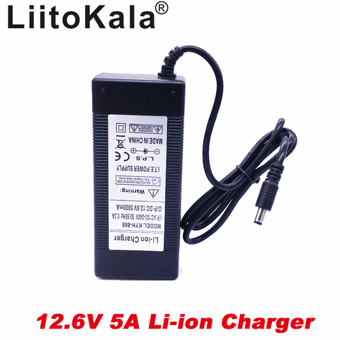 Liitokala-cargador de energía de 12,6 V, 5A, 12,6 V, cargador de batería de litio de 12V y 12V ► Foto 1/6