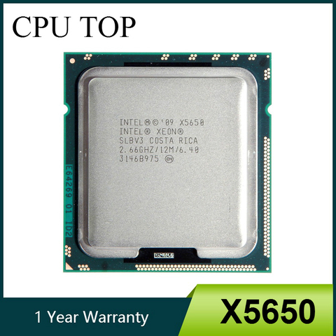 Intel-procesador Xeon X5650 de seis núcleos, 2,66 GHz, LGA1366, 12MB, L3, caché de servidor, CPU SLBV3 ► Foto 1/3