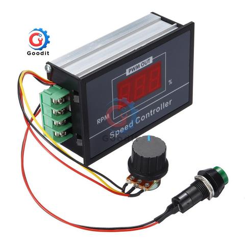 30A DC 6V-60V 12V 24V 48V 48V PWM controlador de velocidad del Motor pantalla LED Digital 0 ~ 100% ajustable 15KHZ con interruptor de potenciómetro ► Foto 1/6