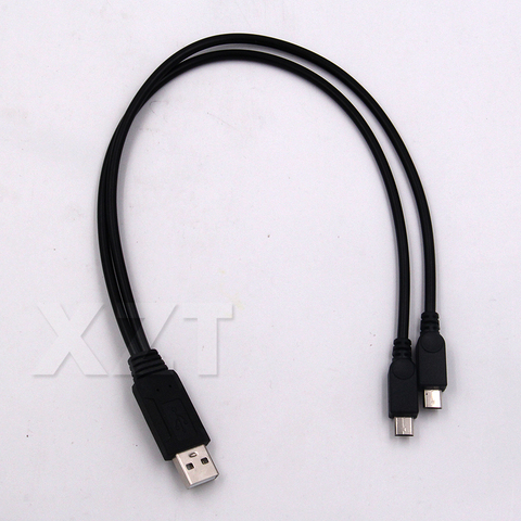 Cable de transferencia de datos Dual, cable de carga USB hembra macho 2 Micro USB divisor de carga 2 para teléfono Android ► Foto 1/4