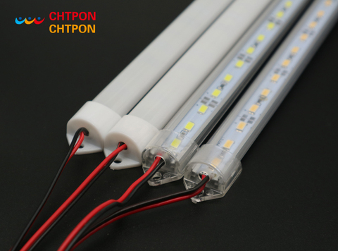 5 uds * 50cm venta al por mayor de la fábrica DC 12V 5730 SMD 5630 LED duro rígido tira de luz con forma de barra de aluminio shell + cubierta de la pc de la barra de luz LED 5730 ► Foto 1/5