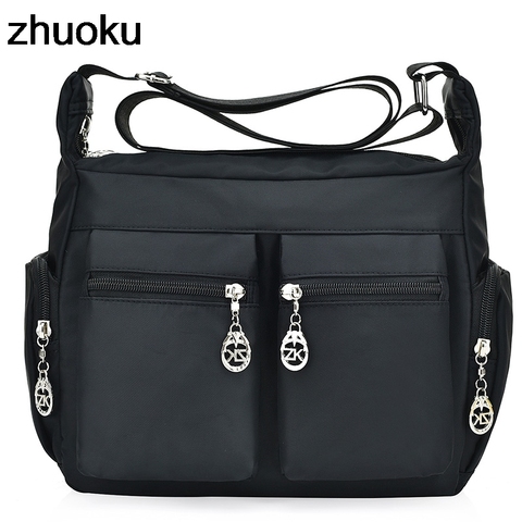 Bolso de mano de nailon para mujer, bandolera de hombro, resistente al agua, cruzado, gran oferta ► Foto 1/6