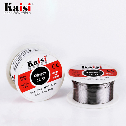 Kaisi Flux 1.2%-Núcleo de colofonia, hilo de soldadura de estaño y plomo Sn60 / Pb40 para trabajos de soldadura (0,3mm/0,4mm/0,5mm/0,6mm opcional) ► Foto 1/6