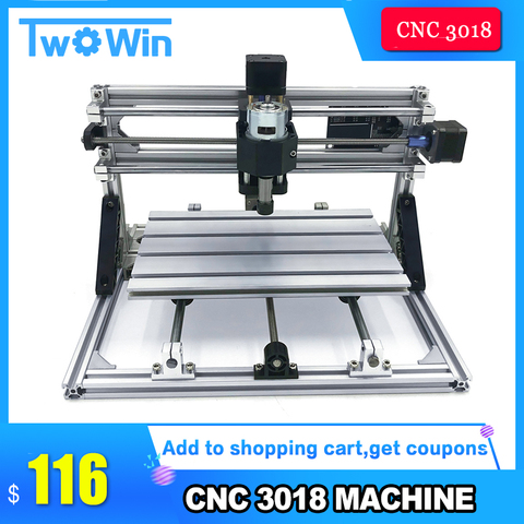 DIY CNC Router 3018 ER11 GRBL Control Diy CNC máquina de 3 ejes PCB máquina fresadora Router de madera grabado láser ► Foto 1/1