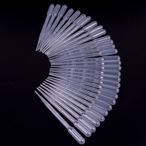 Pipeta transparente desechable para uso en laboratorio, gotero de transferencia de plástico seguro, de 3ML, 100 Uds. ► Foto 1/6