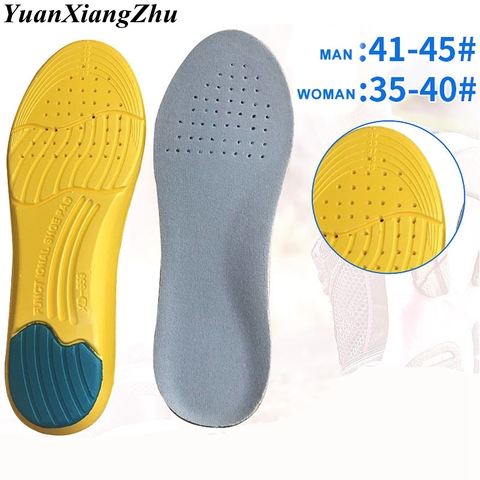 Plantillas de espuma viscoelástica para deporte, 1 par, Mezzanine, almohadillas de absorción del sudor, zapatillas de deporte de correr, plantillas transpirables ► Foto 1/6