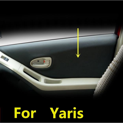 Panel de puerta delantera/trasera de microfibra, cubierta de cuero, embellecedor protector para Toyota Yaris con accesorios de montaje, interior de coche, 4 Uds. ► Foto 1/6