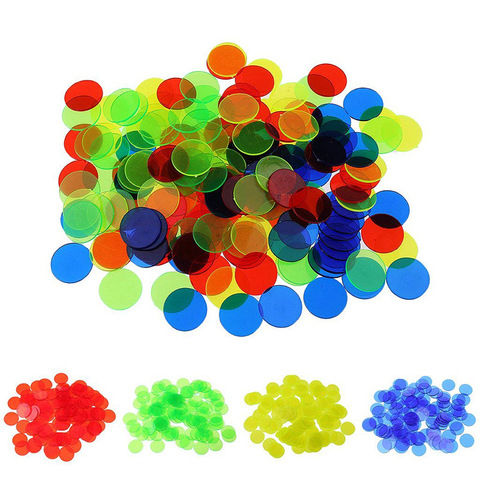 Montessori-100 Uds. De juguetes educativos de matemáticas para niños, monedas de plástico de colores, suministros para el aula ► Foto 1/5