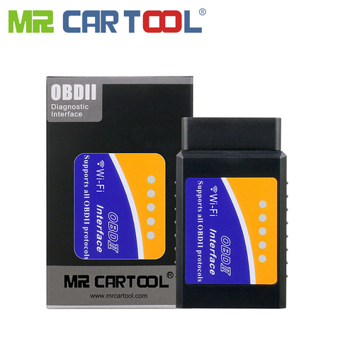 Mr Cartool-herramienta de diagnóstico de coche, autoescáner OBD2 II ODB2 ELM 327 EML 327 V1.5 Wifi Bluetooth ELM327, para Android IOS y teléfono ► Foto 1/6
