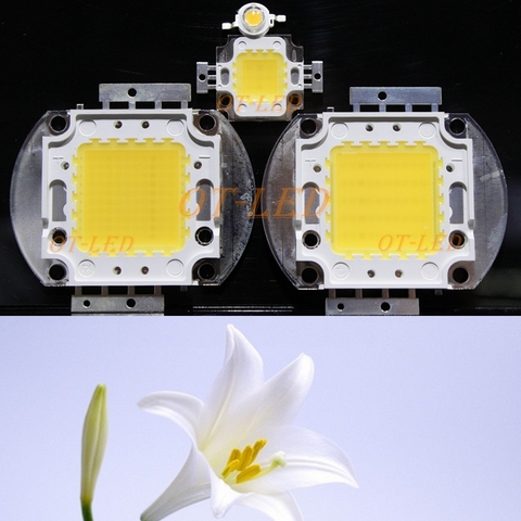 Espectro completo de blancos LED Chip 6500K y 380-780nm 1W 3W 5W 10W 20W 30W 50W 100W acuario planta crecer fuente de luz Epistar diodos ► Foto 1/5