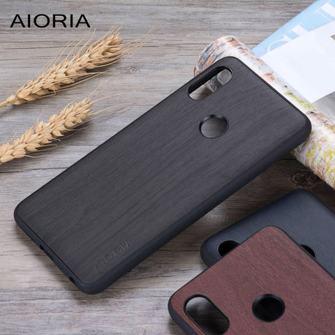 Funda de diseño de madera para Xiaomi Redmi Note 5 TPU suave silicona y PC y madera PU funda de piel coque fundas Redmi Note 5 pro ► Foto 1/6