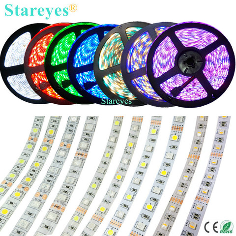 Tira de luces LED SMD 5050, cinta de 60 LED/m, DC12V, DC24V, Blanco cálido, RGB, RGBW, RGBWW, 4 en 1, 5 en 1, 1 ud. ► Foto 1/6