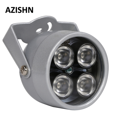 AZISHN-Conjunto de 4 luces led CCTV iluminación infrarrojo IR, impermeable, visión nocturna, luz de relleno CCTV para cámara CCTV, cámara ip ► Foto 1/6