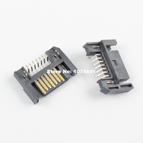 5 unids por lote SATA 7 Pasadores SMT SMD fecha adaptador conector para disco duro HDD ► Foto 1/5