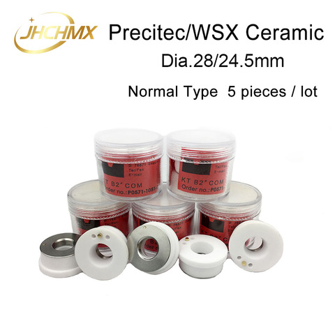 JHCHMX-5 uds. De boquillas de cerámica láser, diámetro de MM, M11, para Precitec KTB2 CON P0571-1051-00001 WSX HSG, cabezal de corte láser de fibra ► Foto 1/4