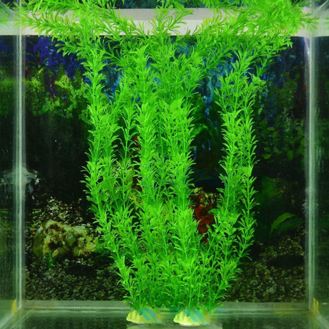 30cm bajo agua Artificial planta hierba para tanque de peces de acuario decoración paisaje de PVC verde Kelp de la protección del medio ambiente materiales ► Foto 1/6