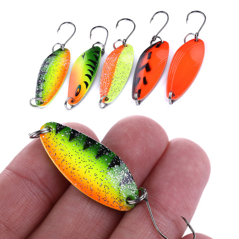 Señuelos giratorios de metal para pesca, 5 uds., 4,5g, mini cebo, cuchara artificial wobbler ► Foto 1/6