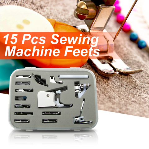 15 Uds. Multifunción máquina de coser doméstica Presser pie Kit accesorios artesanía herramientas de costura ► Foto 1/6