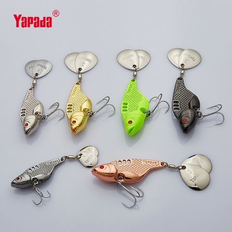 YAPADA VIB 302 gran barriga 10g/15g/20g/25g agudos gancho + giratorio lentejuelas 43mm/49mm/54mm/58mm Multicolor de Metal VIB Señuelos de Pesca ► Foto 1/6