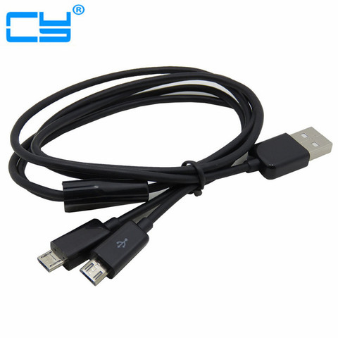 Cable de carga divisor USB macho a 2 Micro USB Cable de carga de 1 a 2 Cable de carga Micro USB, Cable de carga divisor Micro USB Dual ► Foto 1/5