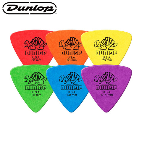 Dunlop-púas de guitarra Tortex, accesorios eléctricos acústicos, mediadores de bajos, púa de guitarra clásica triangular, 0,5/0,6/0,73/0,88/1,0/1,14mm ► Foto 1/6