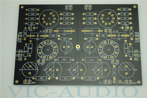 Amplificadores de Audio chapados en oro de un solo extremo, doble pista, 185x125x3mm, placa PCB, 1 ud., envío gratis ► Foto 1/1