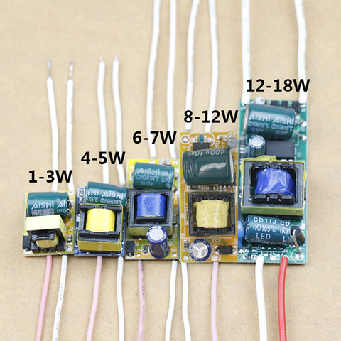 5 uds LED conductor 300mA 1W 2W 4W 6W 8W 9W 10W 15W 18W 25W 35W 40W para LEDs fuente de alimentación transformadores para iluminación de LED para reparación de DIY ► Foto 1/6