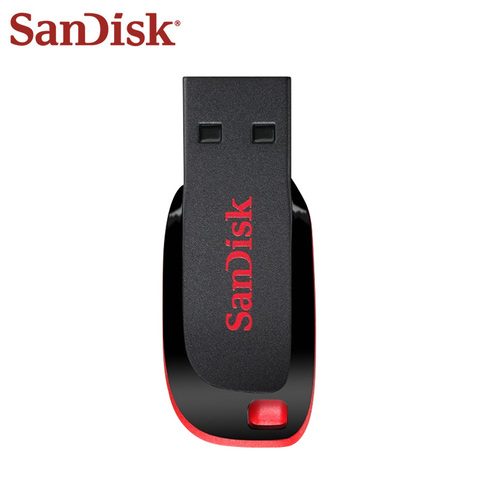 SanDisk Cruzer Blade-Unidad Flash USB 2,0 Original, Memoria Mini de 8GB, 16GB, 32GB, 64GB y 128GB para PC ► Foto 1/5