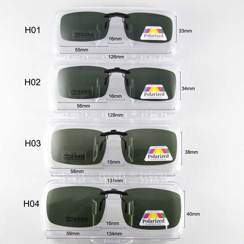 Gafas de sol súper ligeras Rui Hao Clip en gafas de sol polarizadas 4 tamaños de conducción gafas de sol Clip gafas de sol hombres mujeres ► Foto 1/5