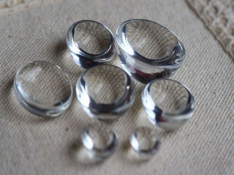 Cabujones de bola de media esfera, cristal plano transparente 100, 8mm ► Foto 1/6