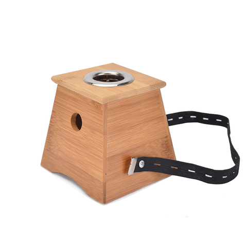 Artemisa china hoja soporte de quemar agujeros individuales caja Moxa de madera de bambú para acupuntura puntos masaje moxibustión ► Foto 1/6