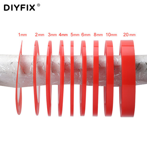DIYFIX-Termocontraíble rollo de cinta adhesiva de 25M, adhesivo transparente de doble cara resistente para herramienta de reparación de LCD de teléfono, 1mm, 2mm, 3mm y 4mm ► Foto 1/6