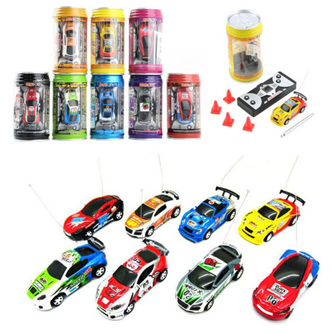 Navidad Multicolor Coke Can Mini velocidad RC Radio Control remoto Micro coche de carreras juguete cumpleaños GiftRamadan Festival regalo ► Foto 1/1